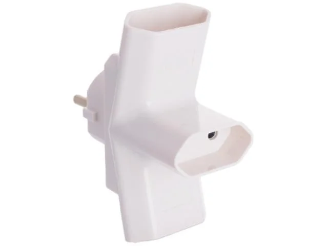 Ficha Tripla Bipolares 2P, 16A 250V ~. Cor branca