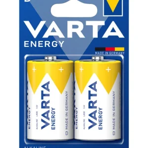 Pilhas Alcalinas Varta LR20 4120 229 412 BL2 – ENERGY