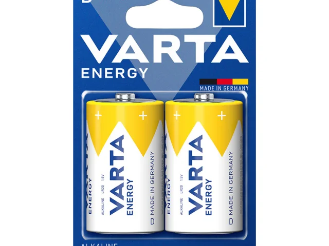 Pilhas Alcalinas Varta LR20 4120 229 412 BL2 – ENERGY