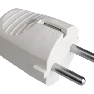 Ficha 2P + E, 16A 250V ~. Cor branca