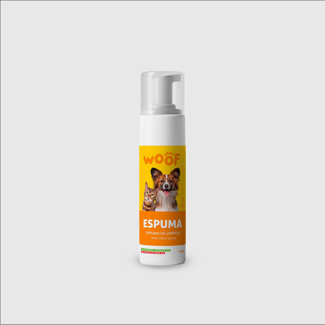 Woof – Espuma de limpeza para Cães e Gatos