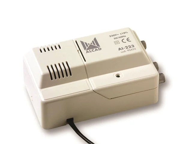 Amplificador de Interior 2 saídas CATV (RP 65MHz) AI-223 série 904 ALCAD