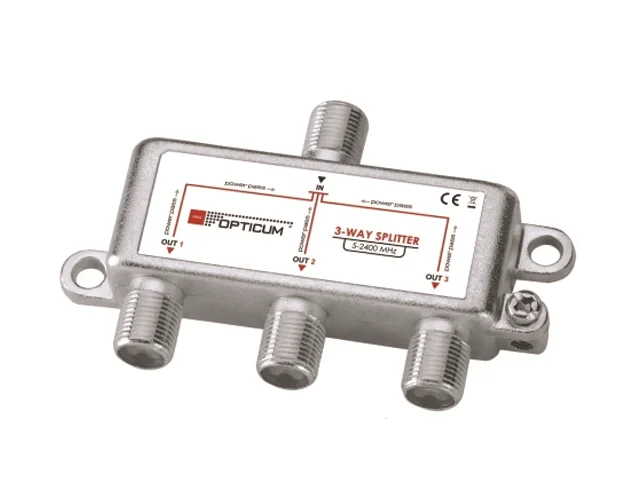 Repartidor 5-2400 MHz 3 Saídas passagem de corrente Opticum