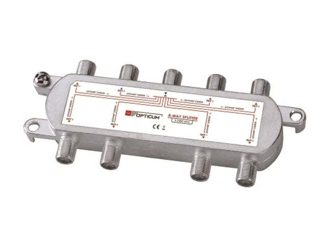 Repartidor 5-2400 MHz 8 Saídas passagem de corrente Opticum