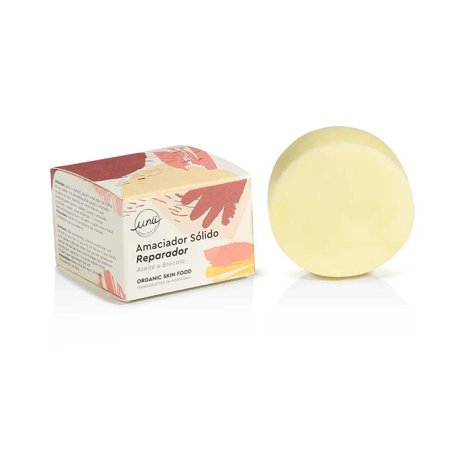 Amaciador sólido Reparador – Azeite e Brócolo (55gr) – unii