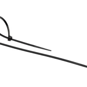 Abraçadeiras de nylon. Cor preta. Dimensões: 2,5 x 200 mm – Solera