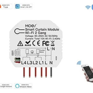 Módulo de Estores/Persianas 2 canais Wi-Fi + Bluetooth