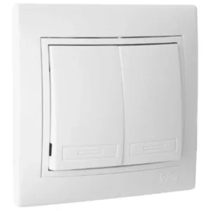 Comutador Dupla / Interruptor 10AX 250V ~. Monobloc. Para Encastrar – Solera