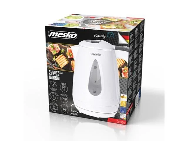 Jarro Elétrico1,7L Branco e Cinzento 2200W MS 1261G – MESKO - Image 6