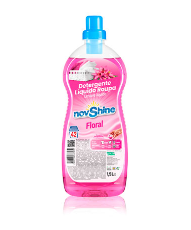 novShine Floral Detergente Líquido da Roupa