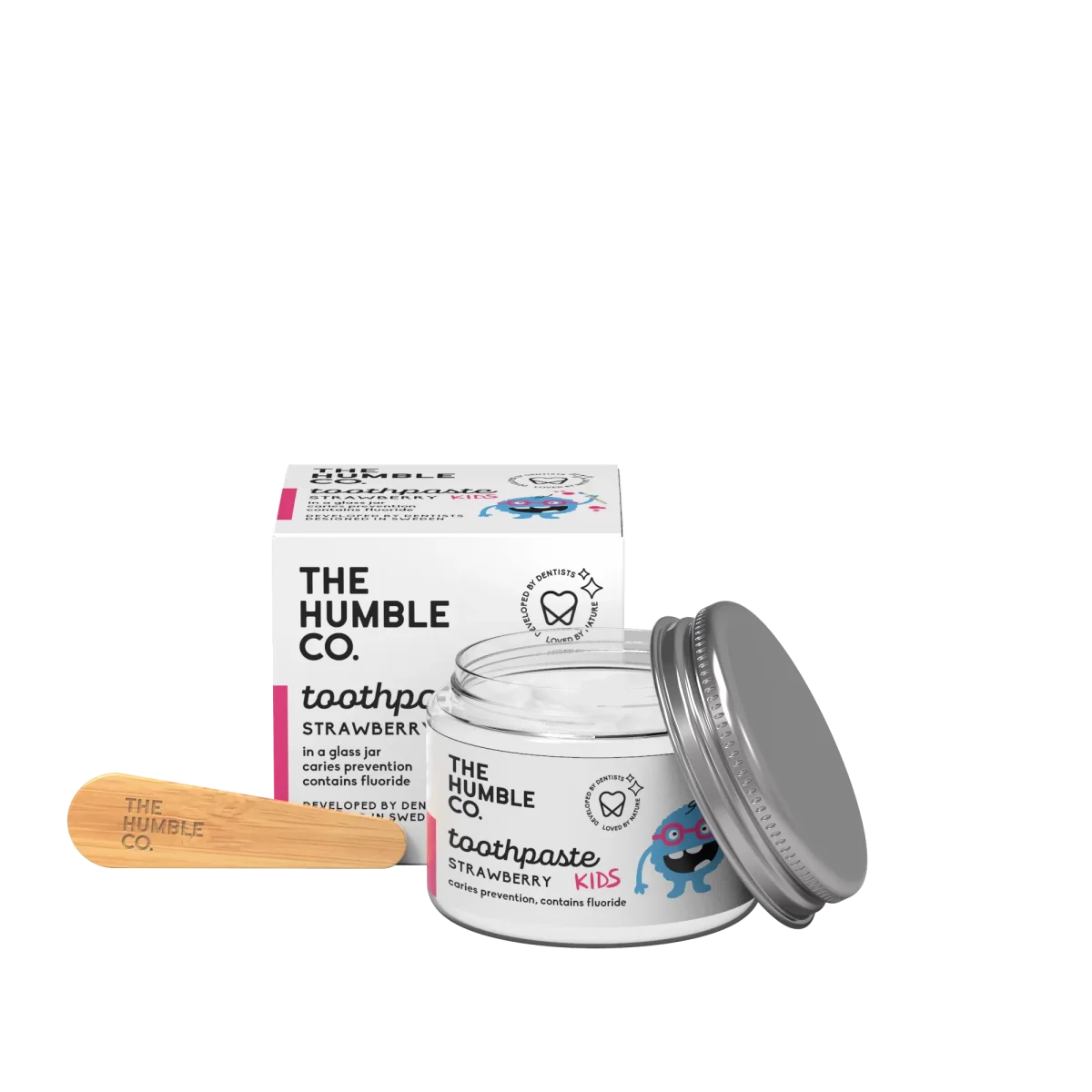 Dentífrico c/ flúor – frasco de vidro – Criança – Humble (50ml)