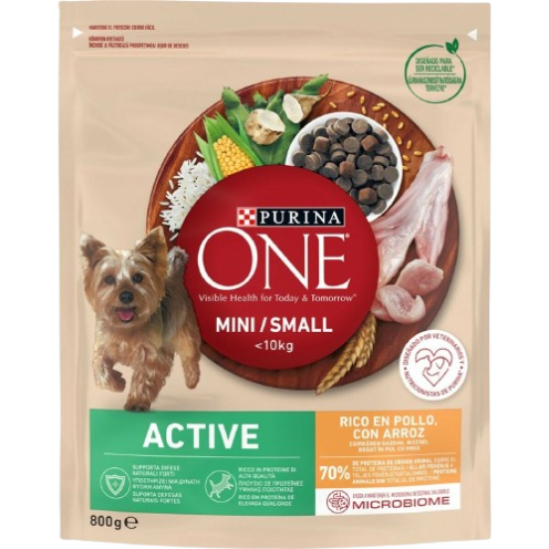 Purina One Active Ração Cão Frango/Arroz 800Gr