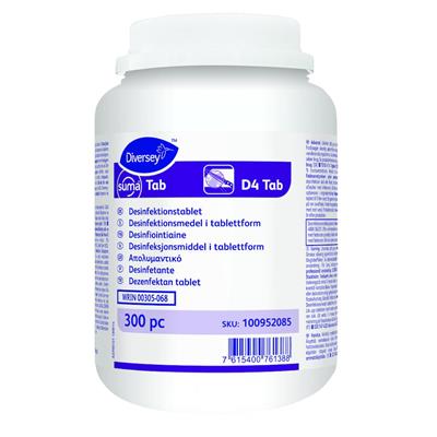 Suma Tab D4 Tab 300un. – Pastilhas desinfetantes